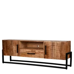 Wohnen Tv & Hifi-Möbel|Lowboards<Industrial TV Lowboard aus Mangobaum - Schanow