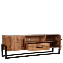 Wohnen Tv & Hifi-Möbel|Lowboards<Industrial TV Lowboard aus Mangobaum - Schanow