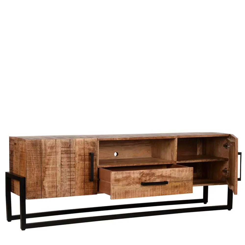 Wohnen Tv & Hifi-Möbel|Lowboards<Industrial TV Lowboard aus Mangobaum - Schanow