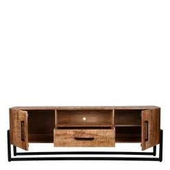 Wohnen Tv & Hifi-Möbel|Lowboards<Industrial TV Lowboard aus Mangobaum - Schanow