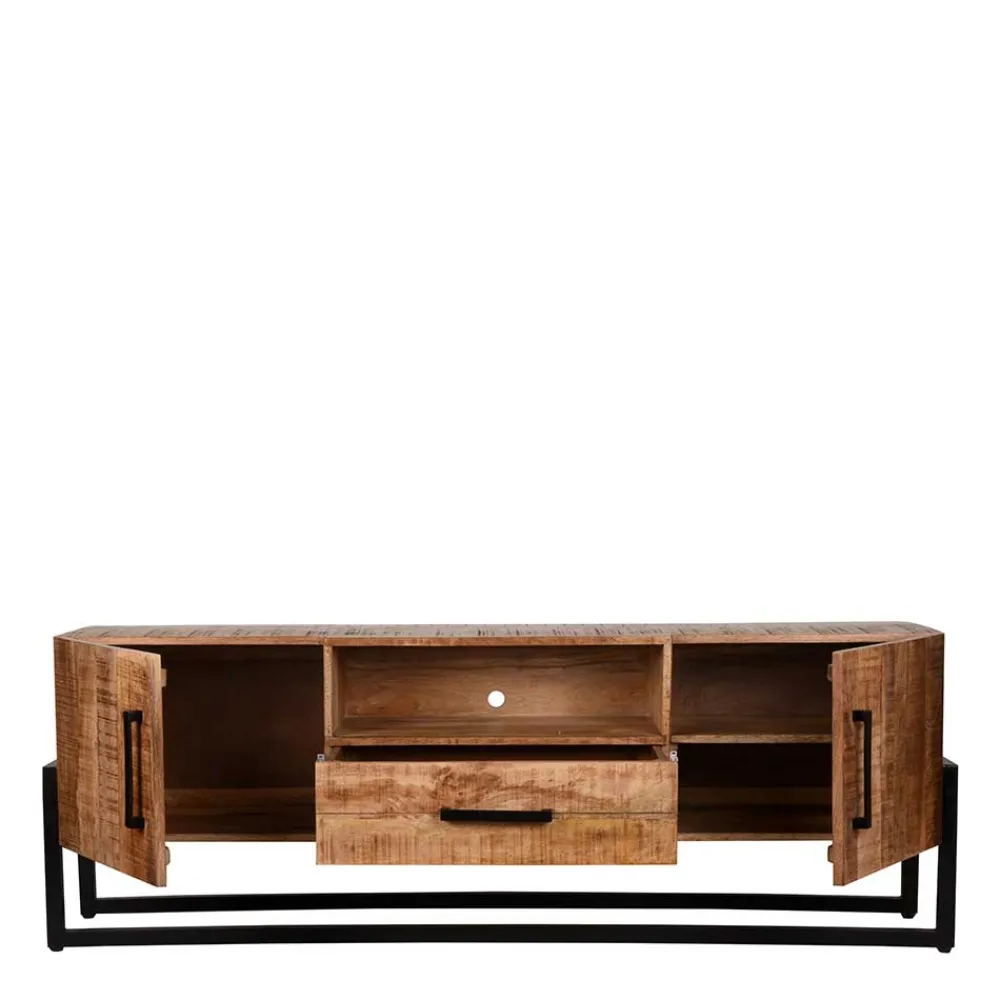 Wohnen Tv & Hifi-Möbel|Lowboards<Industrial TV Lowboard aus Mangobaum - Schanow
