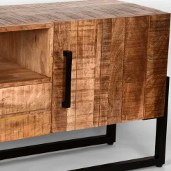 Wohnen Tv & Hifi-Möbel|Lowboards<Industrial TV Lowboard aus Mangobaum - Schanow