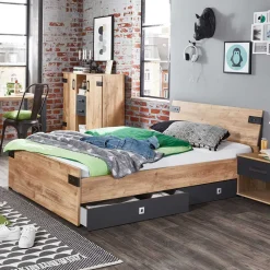 Wohnen Betten<Jugendbett in Plankeneiche NB - Uletria