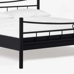 Wohnen Betten<Jugendbett Lioberta aus schwarzem Metall (zweiteilig)