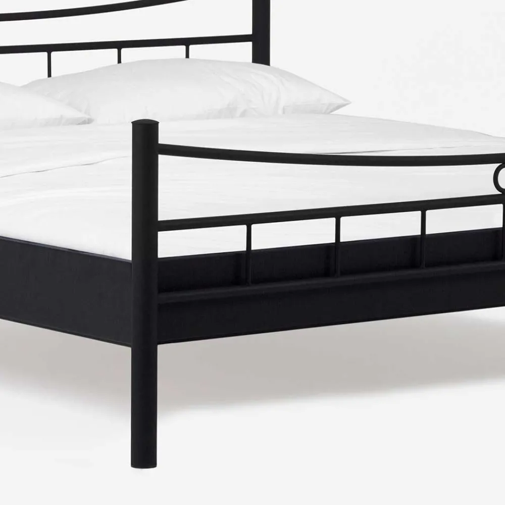 Wohnen Betten<Jugendbett Lioberta aus schwarzem Metall (zweiteilig)