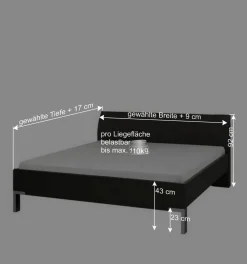 Wohnen Betten<Jugendbett Varianta mit Polsterkopfteil