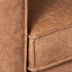 Wohnen Sessel<Kantiger Polstersessel in Cognac Braun - Hihgrise