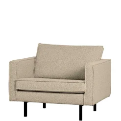 Wohnen Sessel<Kantiger Sessel aus Boucle in Beige - Glamoure