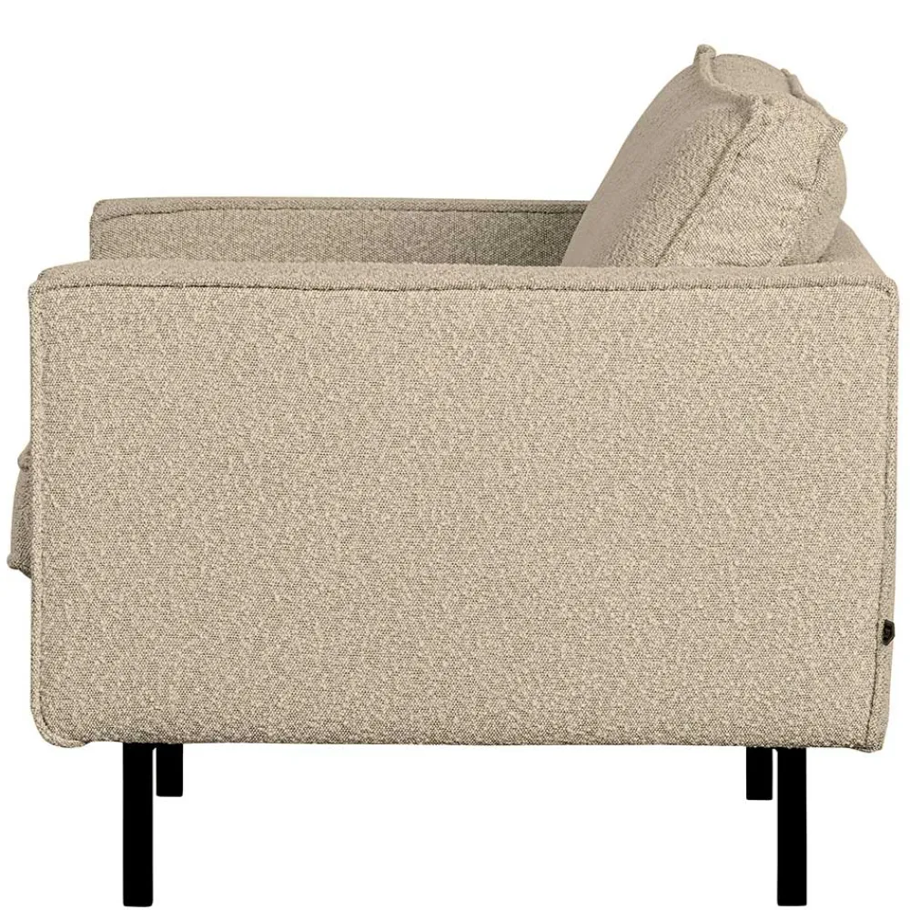 Wohnen Sessel<Kantiger Sessel aus Boucle in Beige - Glamoure