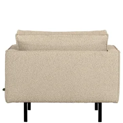 Wohnen Sessel<Kantiger Sessel aus Boucle in Beige - Glamoure