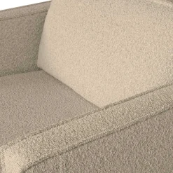 Wohnen Sessel<Kantiger Sessel aus Boucle in Beige - Glamoure