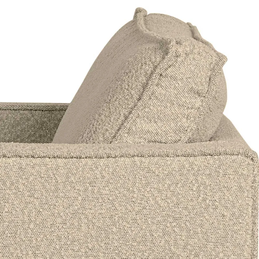 Wohnen Sessel<Kantiger Sessel aus Boucle in Beige - Glamoure