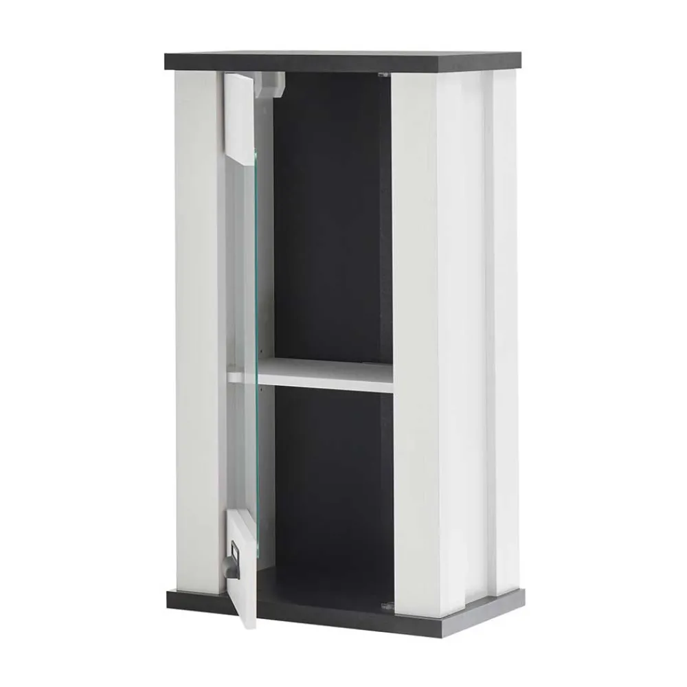 Wohnen Schränke<Küche Oberschrank in Weiß & Anthrazit - Eture