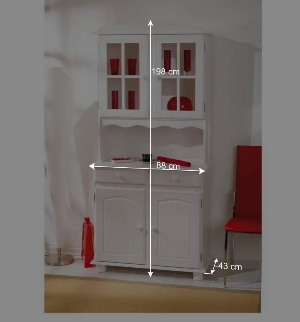 Wohnen Kommoden|Vitrinen<Küchen-Buffetschrank Nanini in Weiß