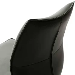 Wohnen Stühle<Küchenstuhl aus Leder und Edelstahl - Simael (2er Set)
