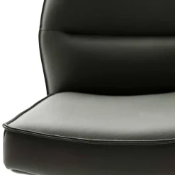 Wohnen Stühle<Küchenstuhl aus Leder und Edelstahl - Simael (2er Set)