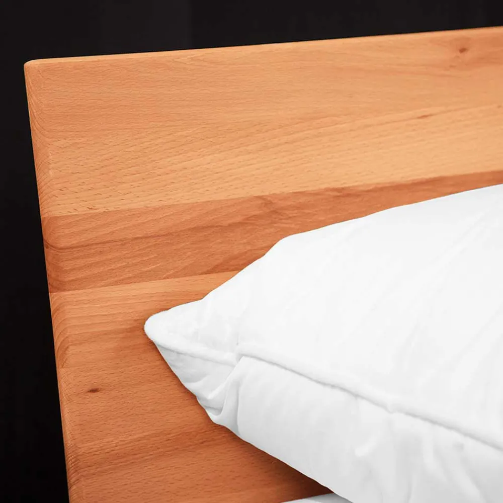 Wohnen Betten<Kernbuche Bett in Unterlänge 190 cm - Junola