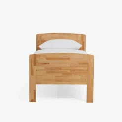 Wohnen Betten<Kernbuche Einzelbett Islando mit Kopfteil und Fußteil