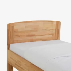 Wohnen Betten<Kernbuche Einzelbett Islando mit Kopfteil und Fußteil