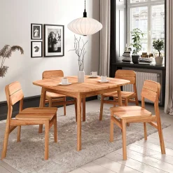 Wohnen Tische<Kernbuche Esszimmertisch mit 90 cm Tiefe - Lana