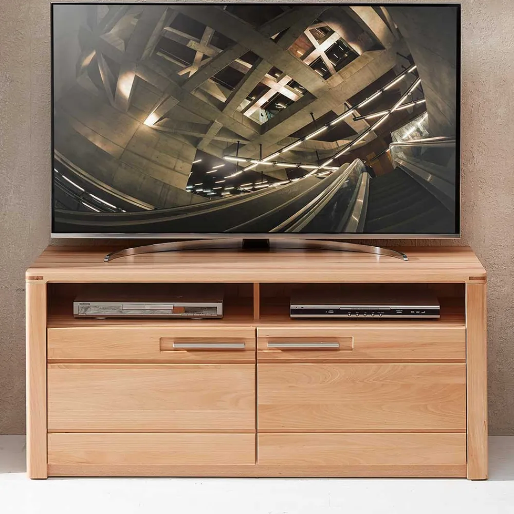 Wohnen Lowboards<Kernbuche TV Board mit Metallgriffen - Amyonta
