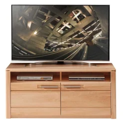 Wohnen Lowboards<Kernbuche TV Board mit Metallgriffen - Amyonta