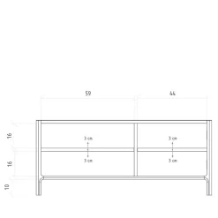 Wohnen Tv & Hifi-Möbel|Lowboards<Kernbuche TV Element mit einer Tür - Lana