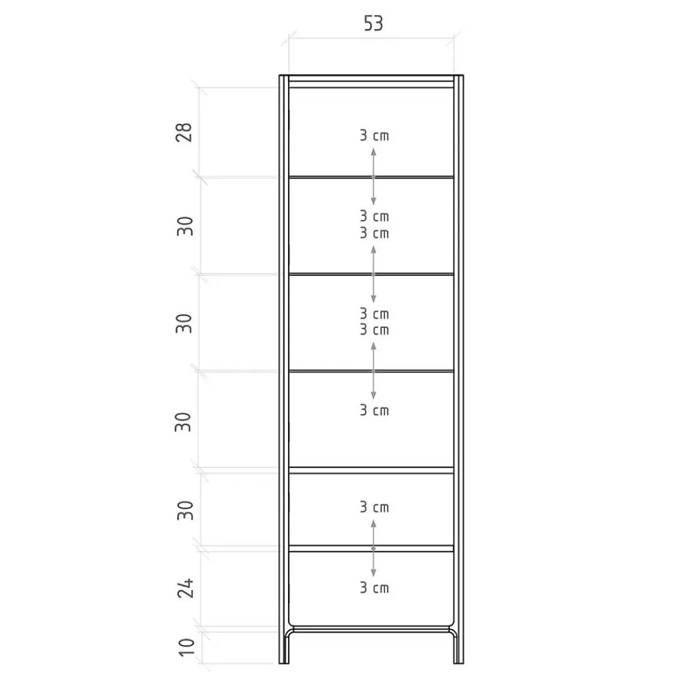 Wohnen Vitrinen<Kernbuche Vitrine in modern-elegantem Look - Lana