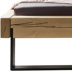 Wohnen Betten<Kiefernholz Balkenbett mit LED Licht - Antina