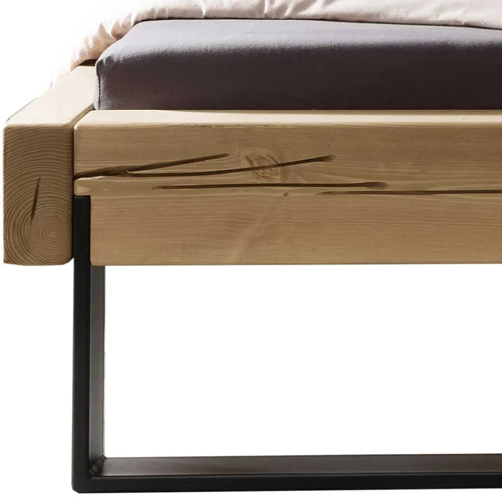 Wohnen Betten<Kiefernholz Balkenbett mit LED Licht - Antina