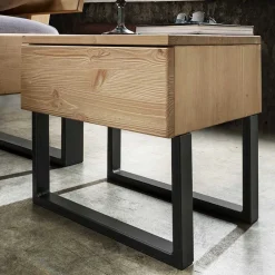 Wohnen Betten<Kiefernholz Balkenbett mit LED Licht - Antina