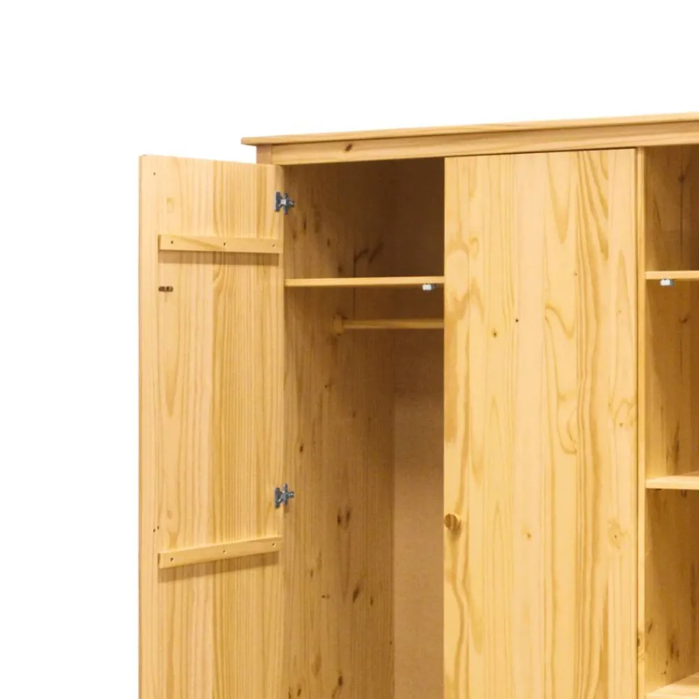 Wohnen Kleiderschränke|Schränke<Kiefernholz Kleiderschrank massiv - Nastonia