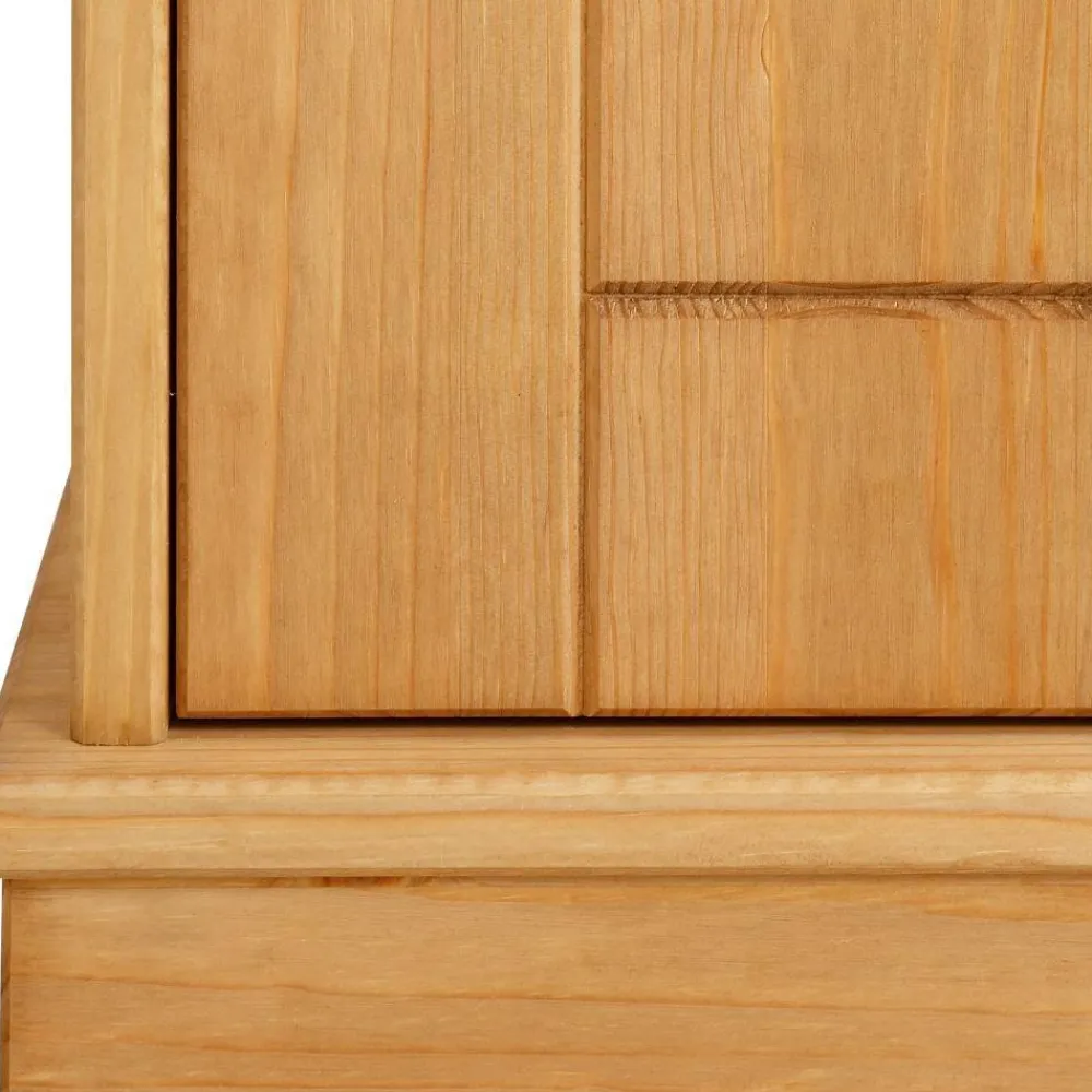 Wohnen Highboards|Vitrinen<Kiefernholz Vitrine gebeizt und geölt - Goro