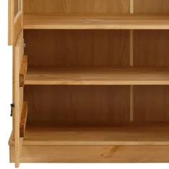 Wohnen Highboards|Vitrinen<Kiefernholz Vitrine gebeizt und geölt - Goro