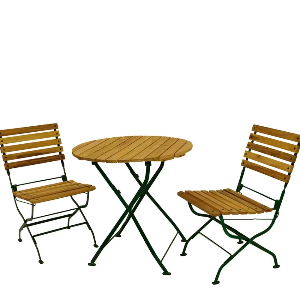 Wohnen Sitzgruppe<Klappbare Gartenmöbel aus Robinie - Capua (dreiteilig)