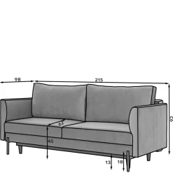 Wohnen Sofas<Klappcouch in Dunkelblau Samt - Saturn