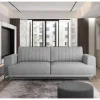 Wohnen Betten|Sofas<Klappcouch in Hellgrau Chenille - Jakery