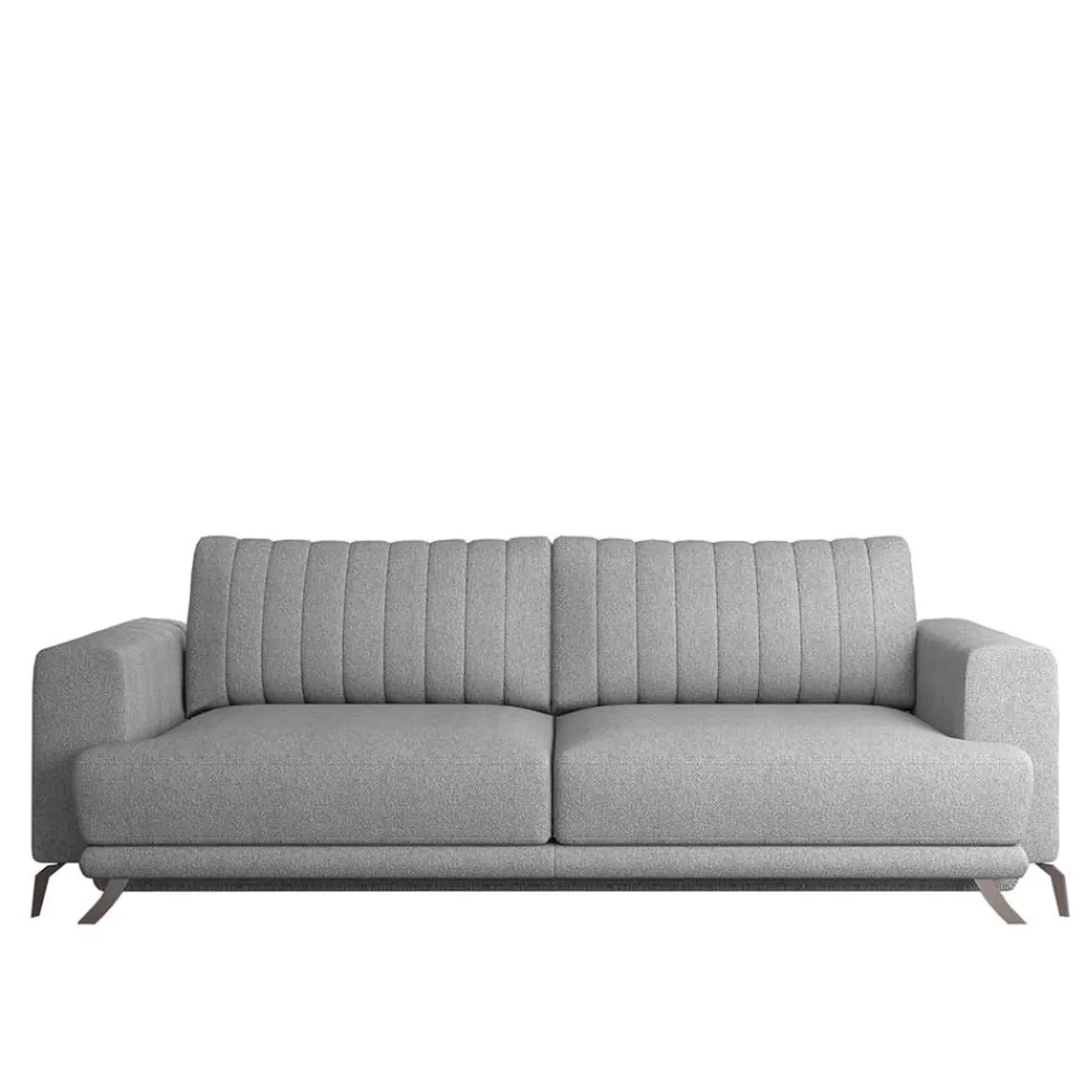 Wohnen Betten|Sofas<Klappcouch in Hellgrau Chenille - Jakery