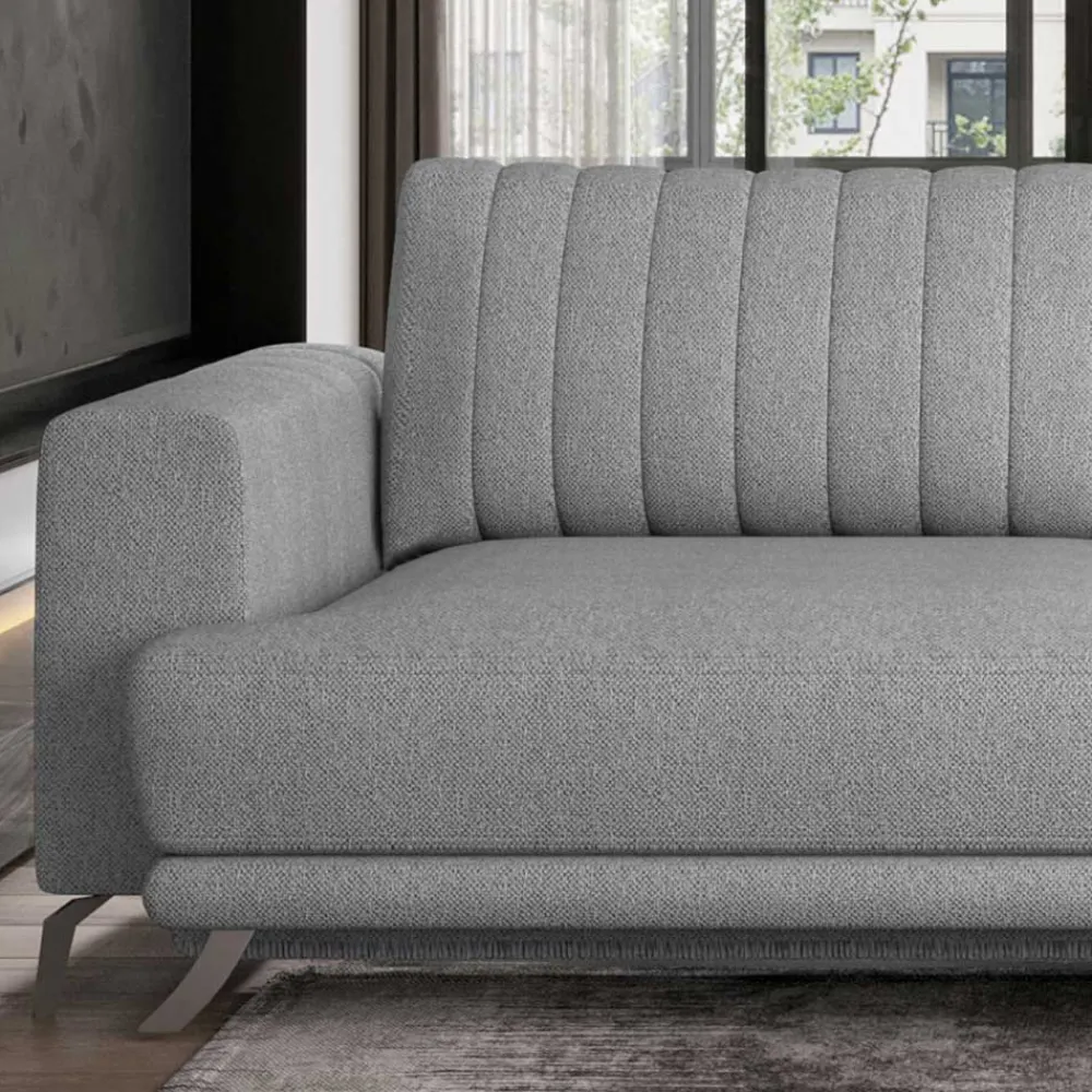 Wohnen Betten|Sofas<Klappcouch in Hellgrau Chenille - Jakery