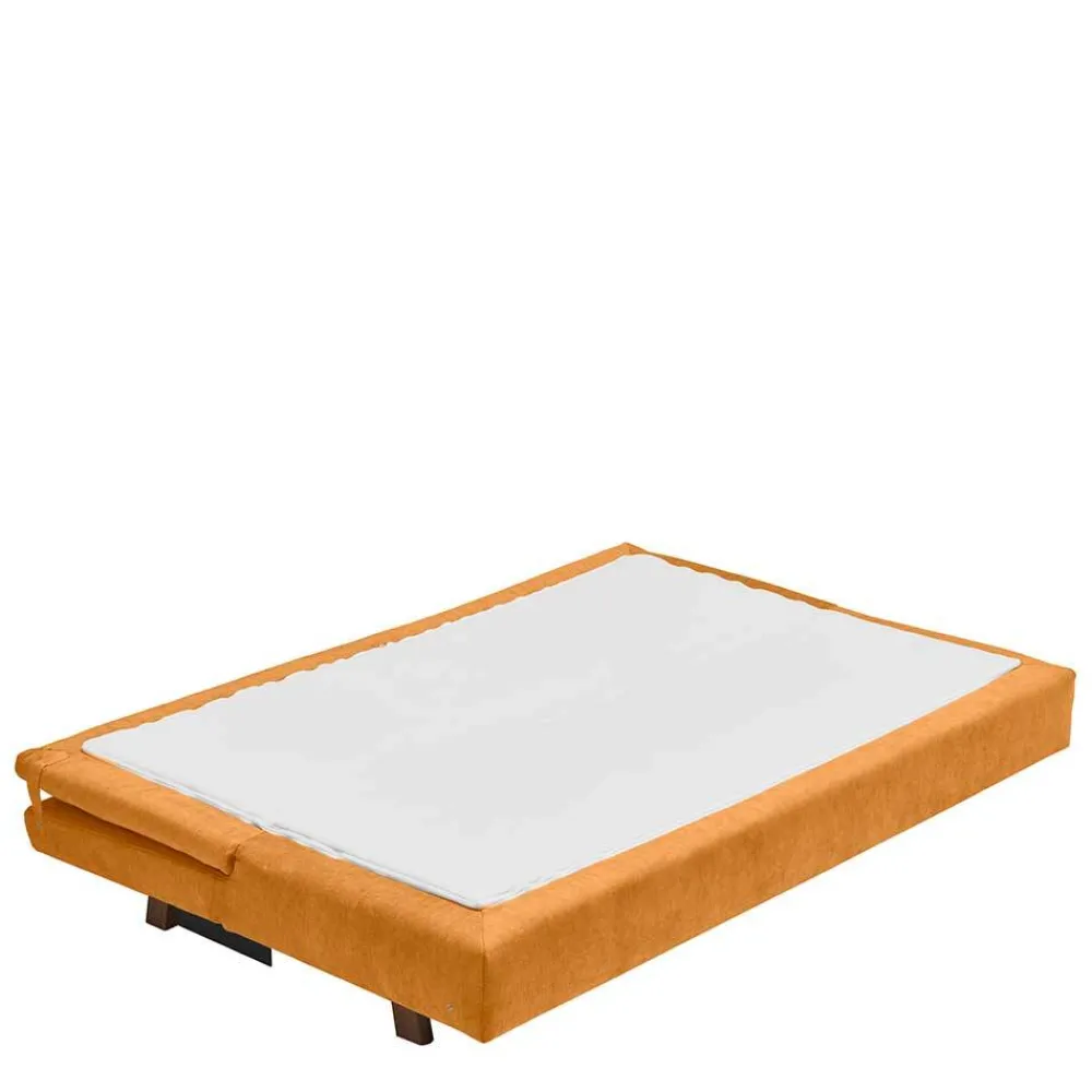 Wohnen Betten|Sofas<Klappcouch in Ocker mit Eiche - Lyra