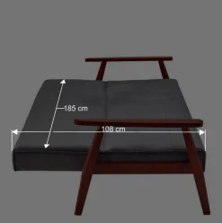 Wohnen Sofas<Klappcouch in Petrol & Eukalyptus Natur - Barne