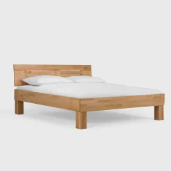 Wohnen Betten<Klar lackiertes Holzbett Thivios aus Buche massiv