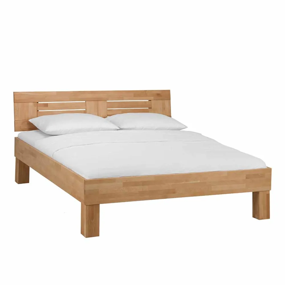 Wohnen Betten<Klar lackiertes Holzbett Thivios aus Buche massiv