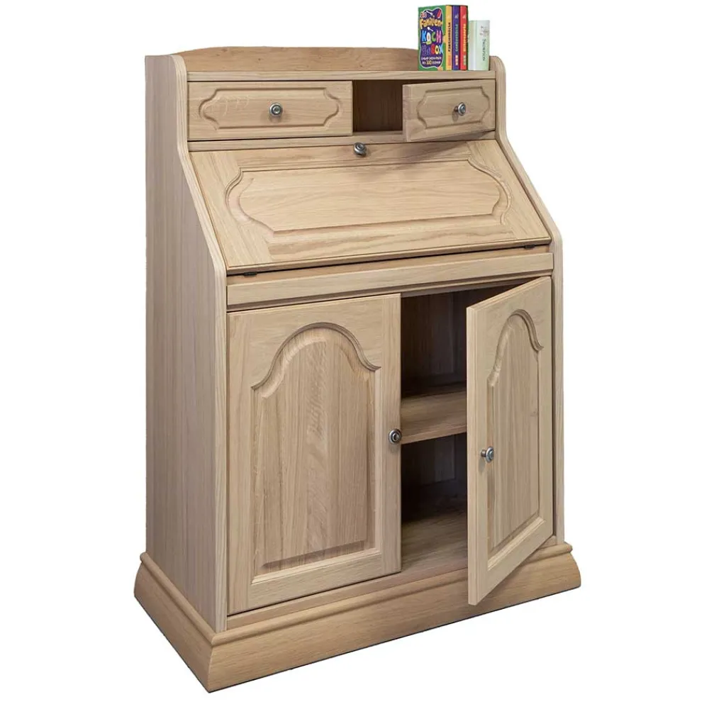 Wohnen Highboards<Klassischer Schreibschrank Sekretär aus Eiche - Hamptony