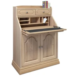 Wohnen Highboards<Klassischer Schreibschrank Sekretär aus Eiche - Hamptony