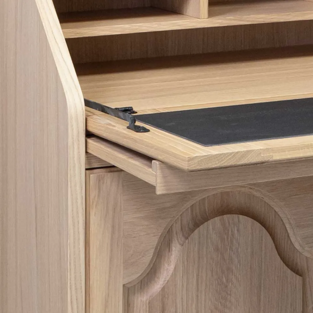 Wohnen Highboards<Klassischer Schreibschrank Sekretär aus Eiche - Hamptony