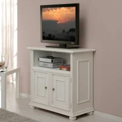 Wohnen Tv & Hifi-Möbel<Klassischer TV Unterschrank in Antikweiß - Vicina