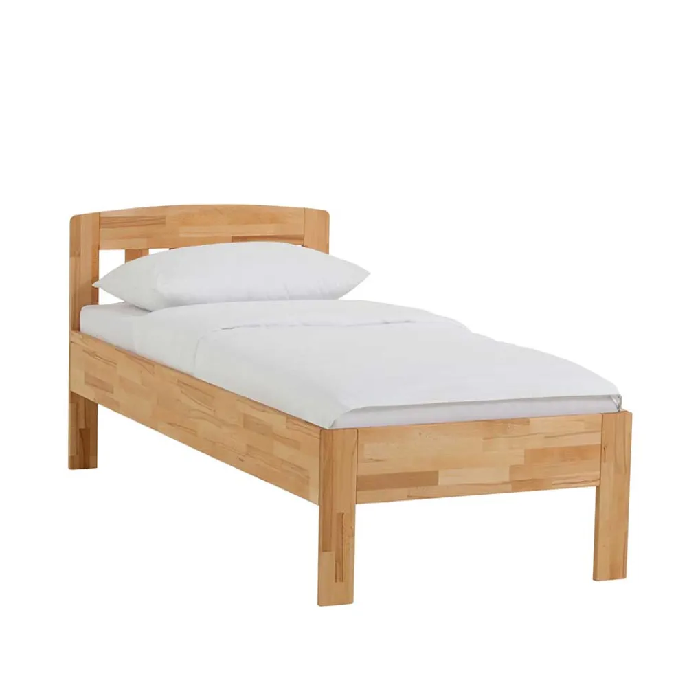 Wohnen Betten<Klassisches Holzbett Seriacus mit Kopfteil halboffen