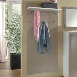 Wohnen Garderoben<Kleiderpaneel Srocca in Taupe Glas beschichtet