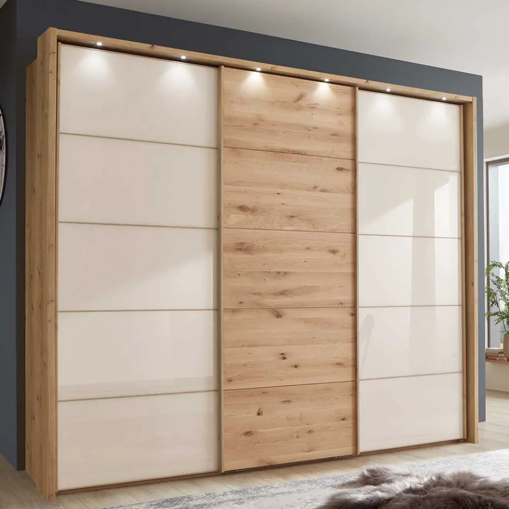 Wohnen Kleiderschränke|Schränke<Kleiderschrank 250 cm breit mit zwei Höhen - Nikoba